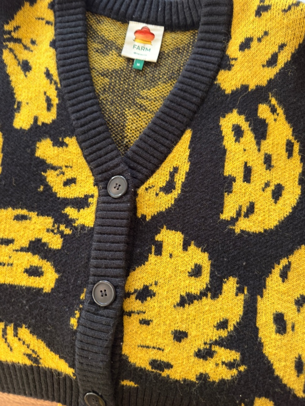 Farm Rio Block Banana Cardigan Size Medium